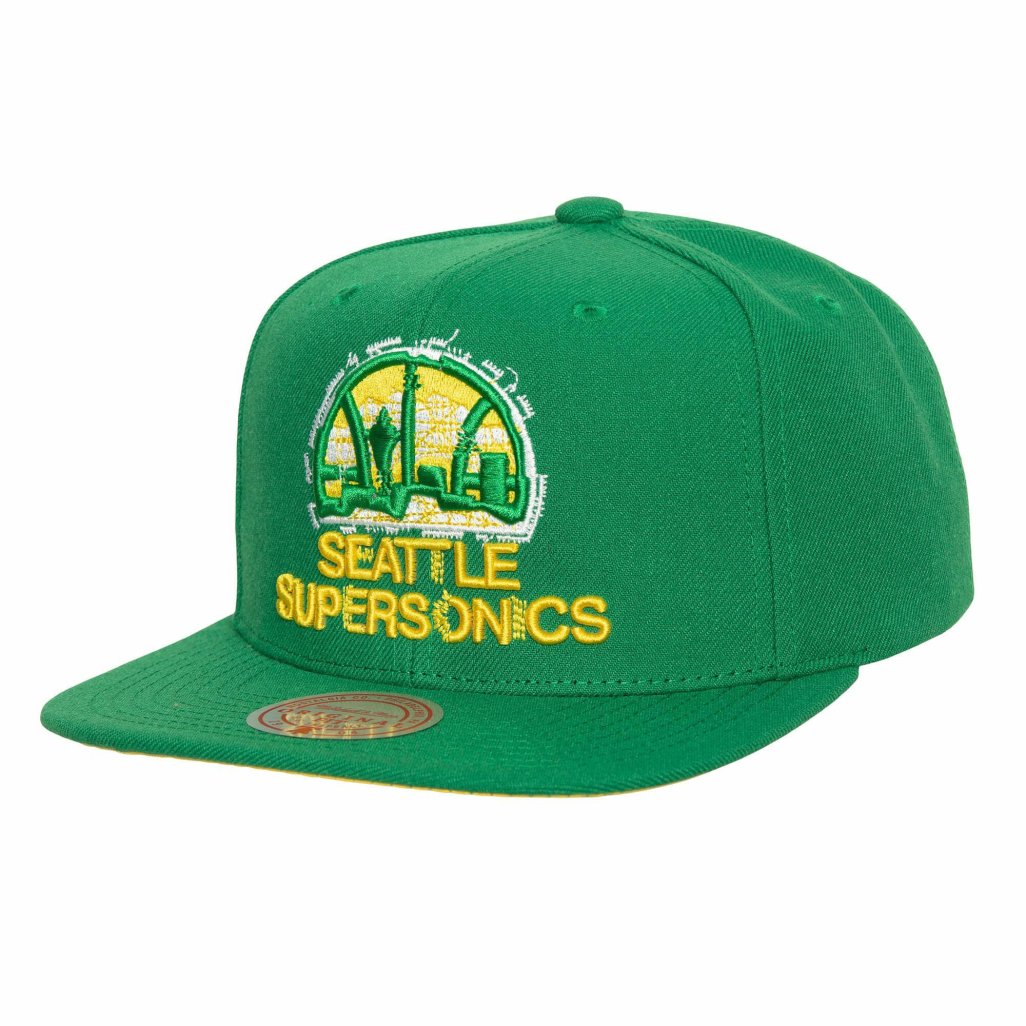 Headwear Mitchell & Ness  | Embroidery Glitch Snapback Hwc Seattle Supersonics