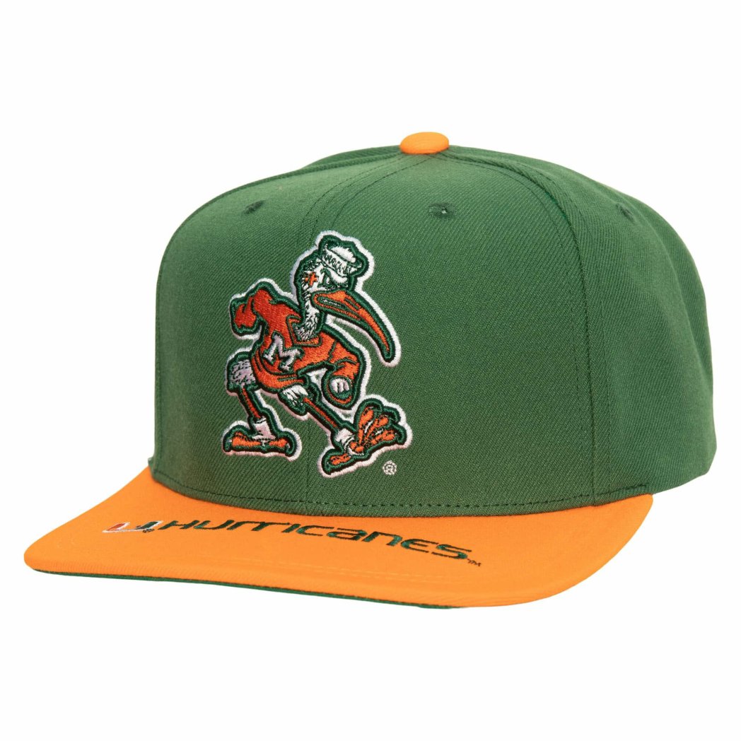 Headwear Mitchell & Ness  | Logo Bill Snapback University Of Miami